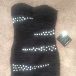 Arden B. strapless rhinestone dress