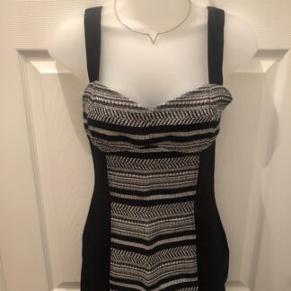 H&M black & white mini dress