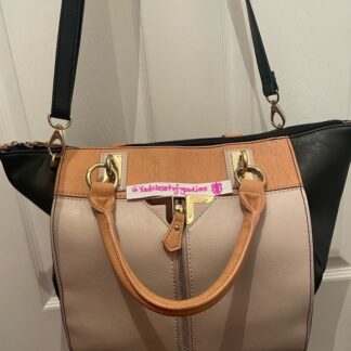 Colorblock Structured Satchel Crossbody Handbag