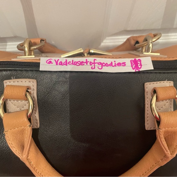 Colorblock Structured Satchel Crossbody Handbag - Image 3