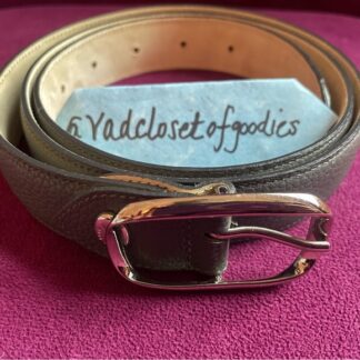 Longchamp Grey Cowhide Leather Belt