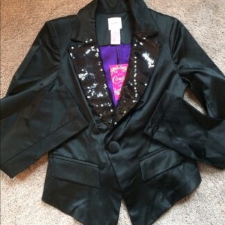 Candie's black satin sequin jacket